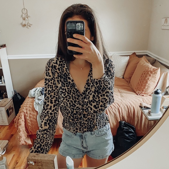 Zara Tops - NWT Zara Leopard Blouse